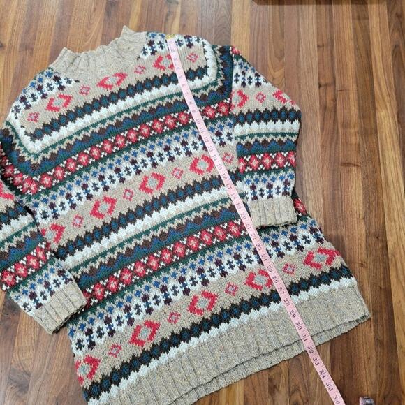 Vintage Prides Landing Ramie Wool Blend Mock Neck, Tunic Length Sweater Size XL - Picture 4 of 5